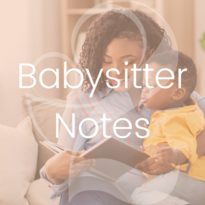 Babysitter Notes Template