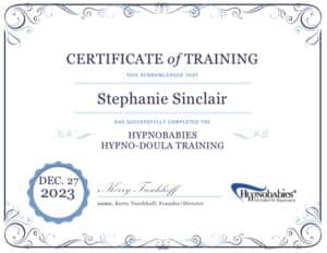 Certificate of Training Hypnobabies